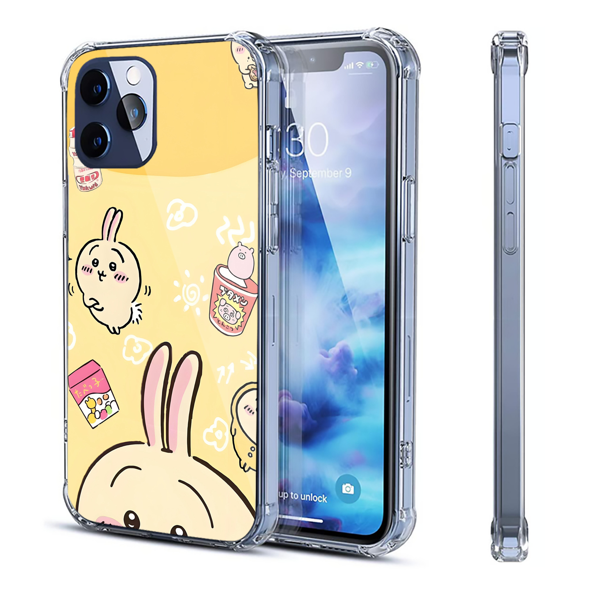 （画像用） ちいかわ Chii-kawa 【iPhone 12シリーズ対応】透明スマホケース（クリアソフトケース）